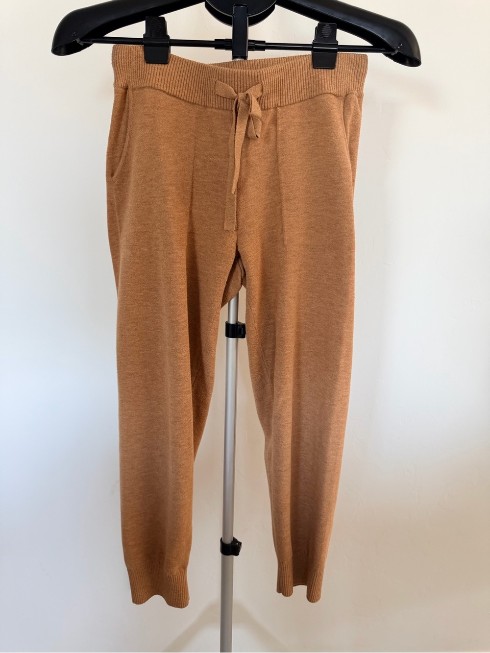 Banana Republic Camel Knit Cropped Drawstring Pants